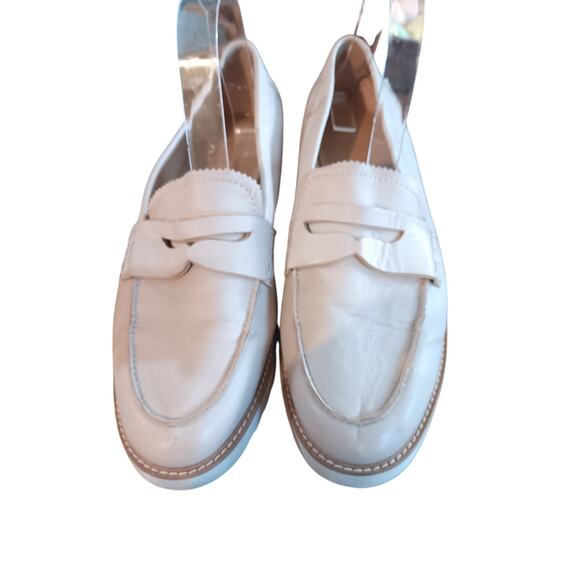 Franco Sarto Cedra Penny Loafer shoes Cream light beige size 9.5M  *K - Picture 3 of 7